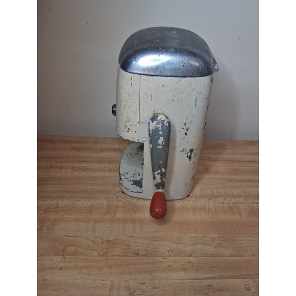 Vintage Manual Ice Crusher Chrome Metal – Retro Barware Kitchen Tool – Works - Picture 7 of 7